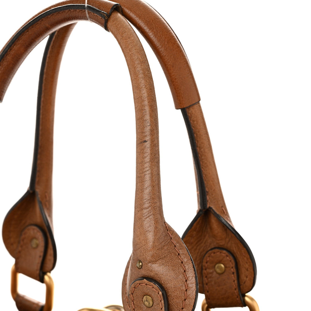 Calfskin Medium Paddington Satchel Tan