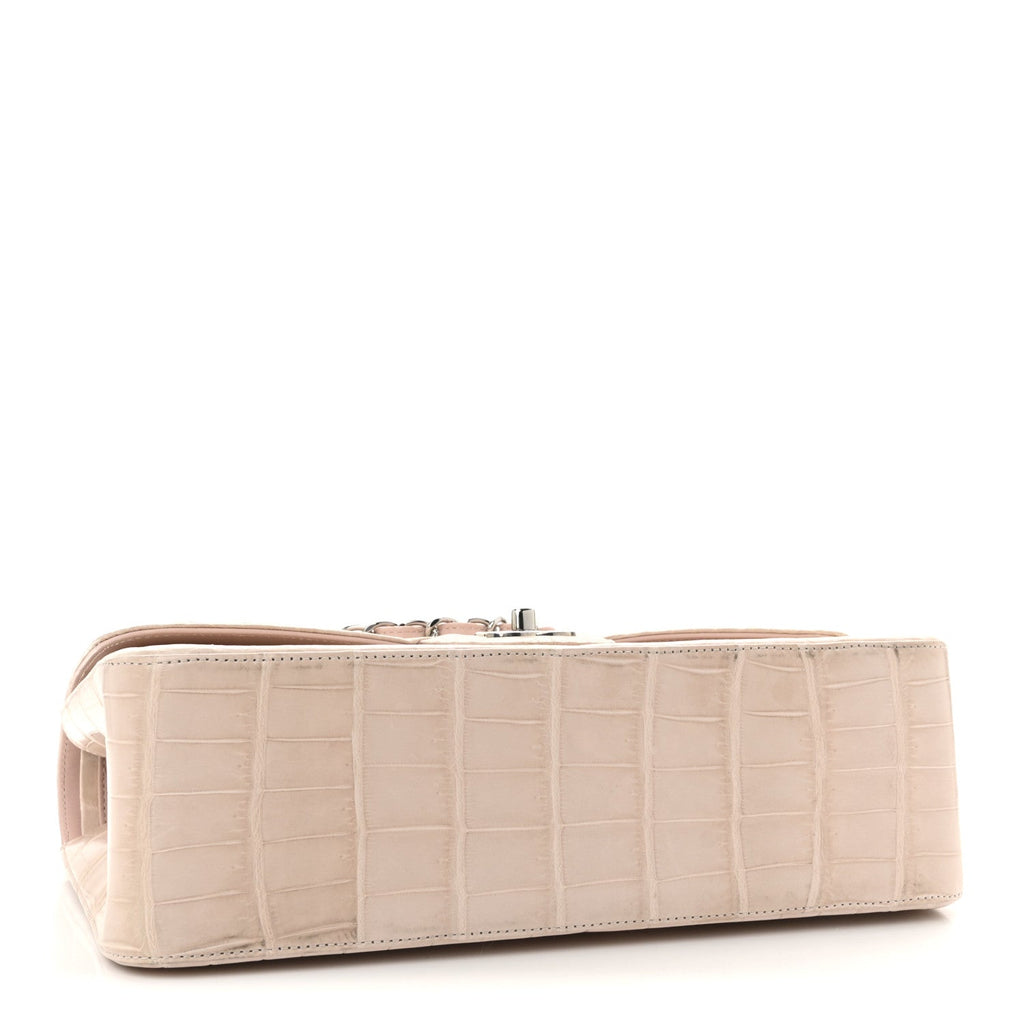 Alligator Jumbo Double Flap Light Pink