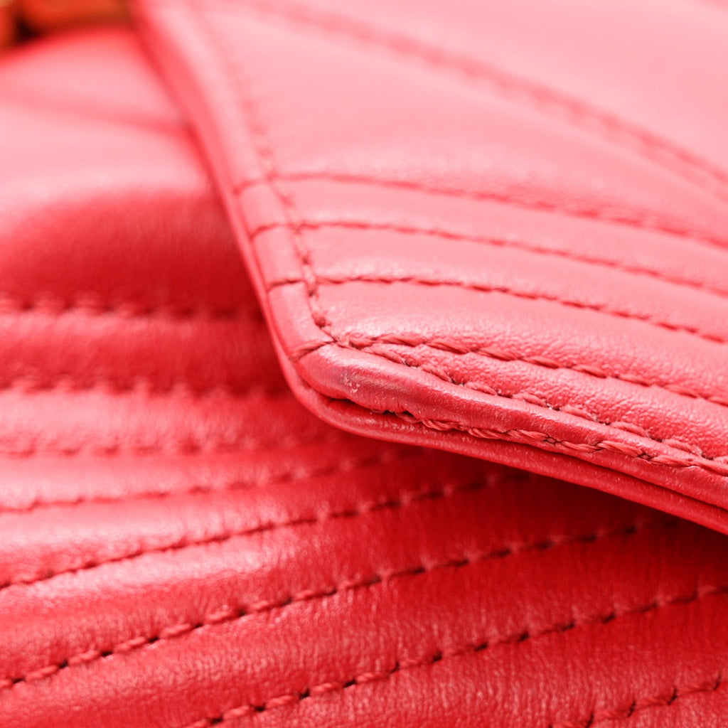 Calfskin Quilted Small Patricia Belt Bag Ruby Red