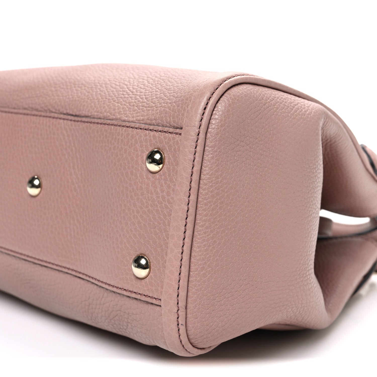 Pebbled Calfskin Small Soho Shoulder Bag Light Pink