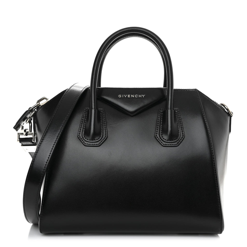 Shiny Lord Calfskin Medium Antigona Black