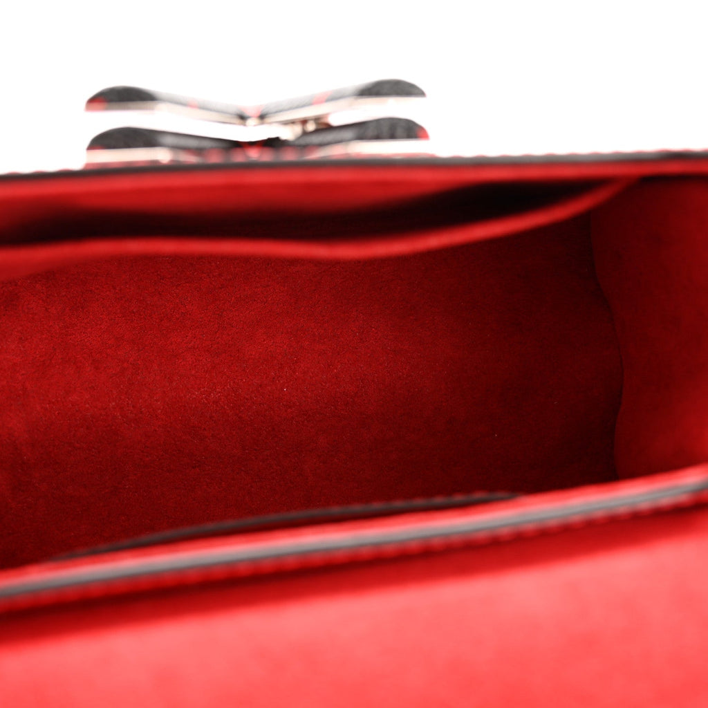 Patent Monogram Infrarouge Twist Shoulder Bag PM Coquelicot