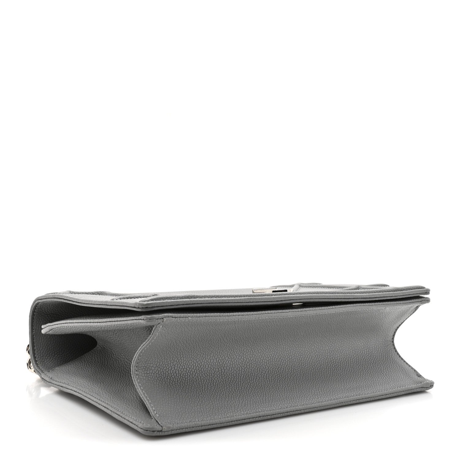 Grained Calfskin Medium Diorama Flap Bag Gris