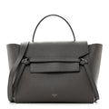 Grained Calfskin Mini Belt Bag Grey