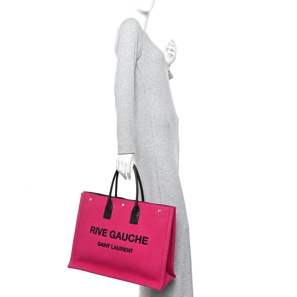 Wool Rive Gauche Tote Fuchsia