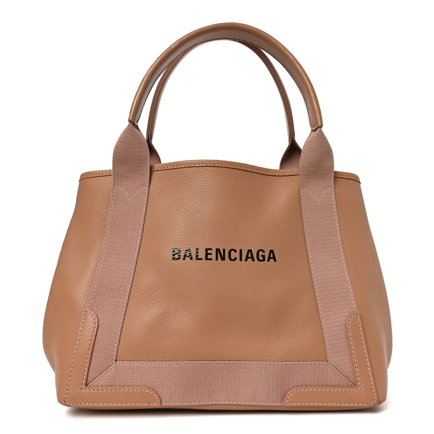 Nappa S Navy Cabas Beige Latte