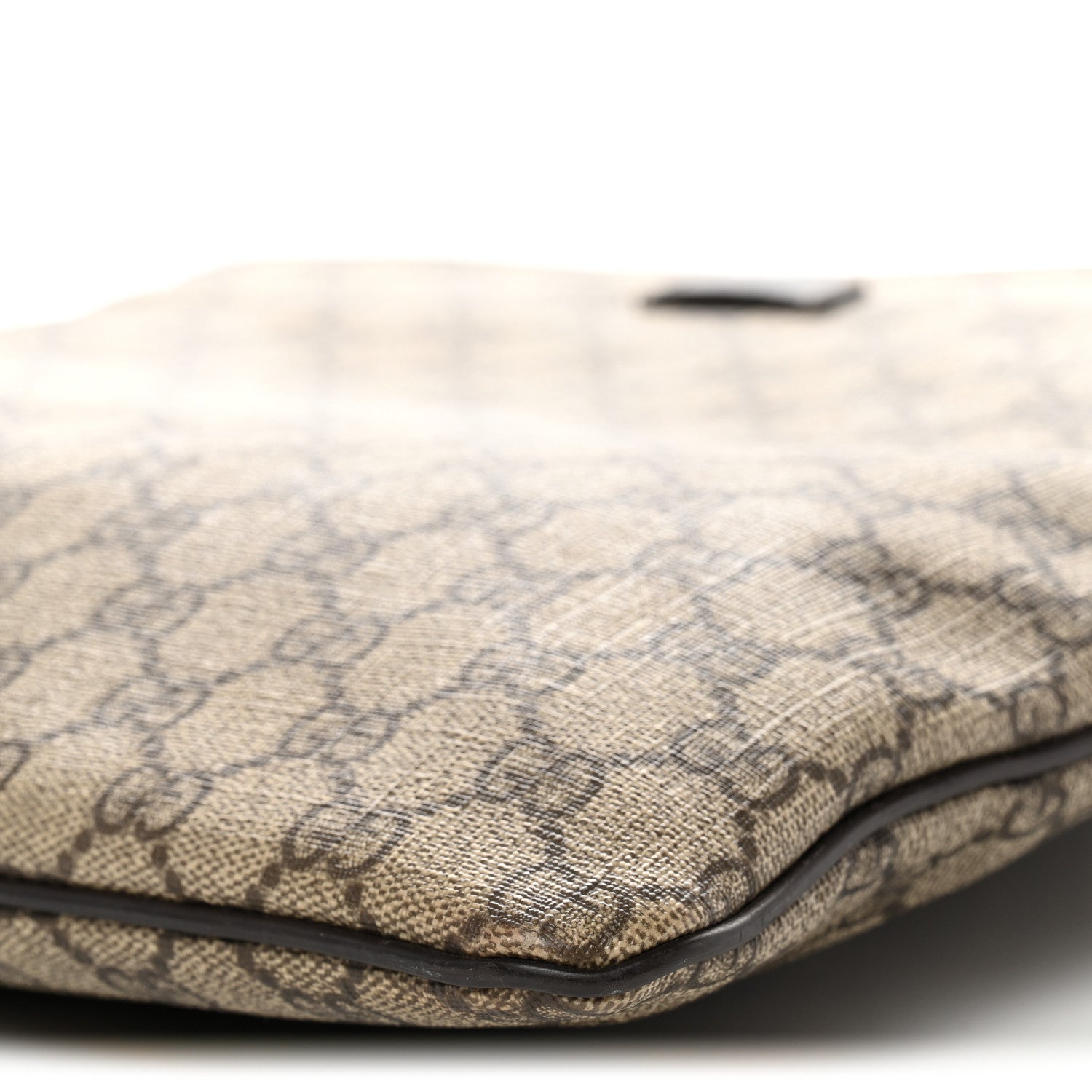 GG Supreme Monogram Medium Flat Messenger Bag Dark Brown
