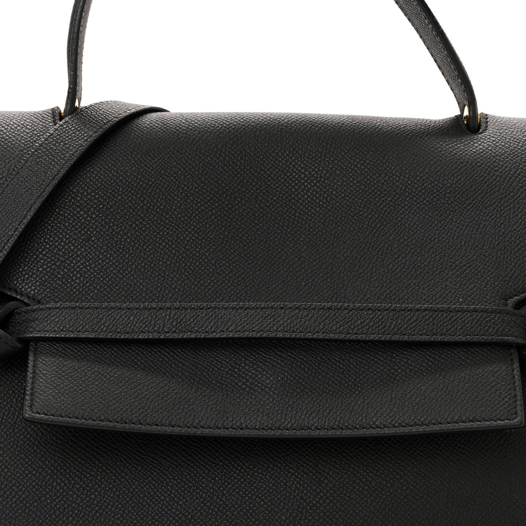 Grained Calfskin Mini Belt Bag Black