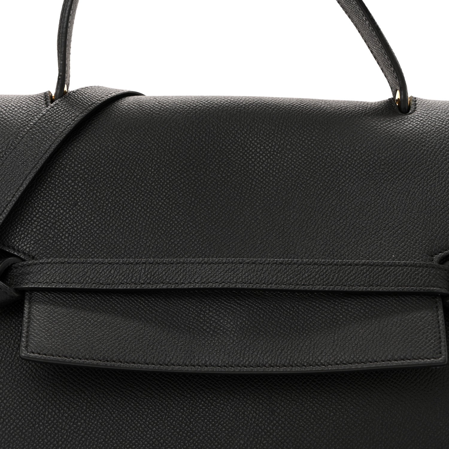 Grained Calfskin Mini Belt Bag Black