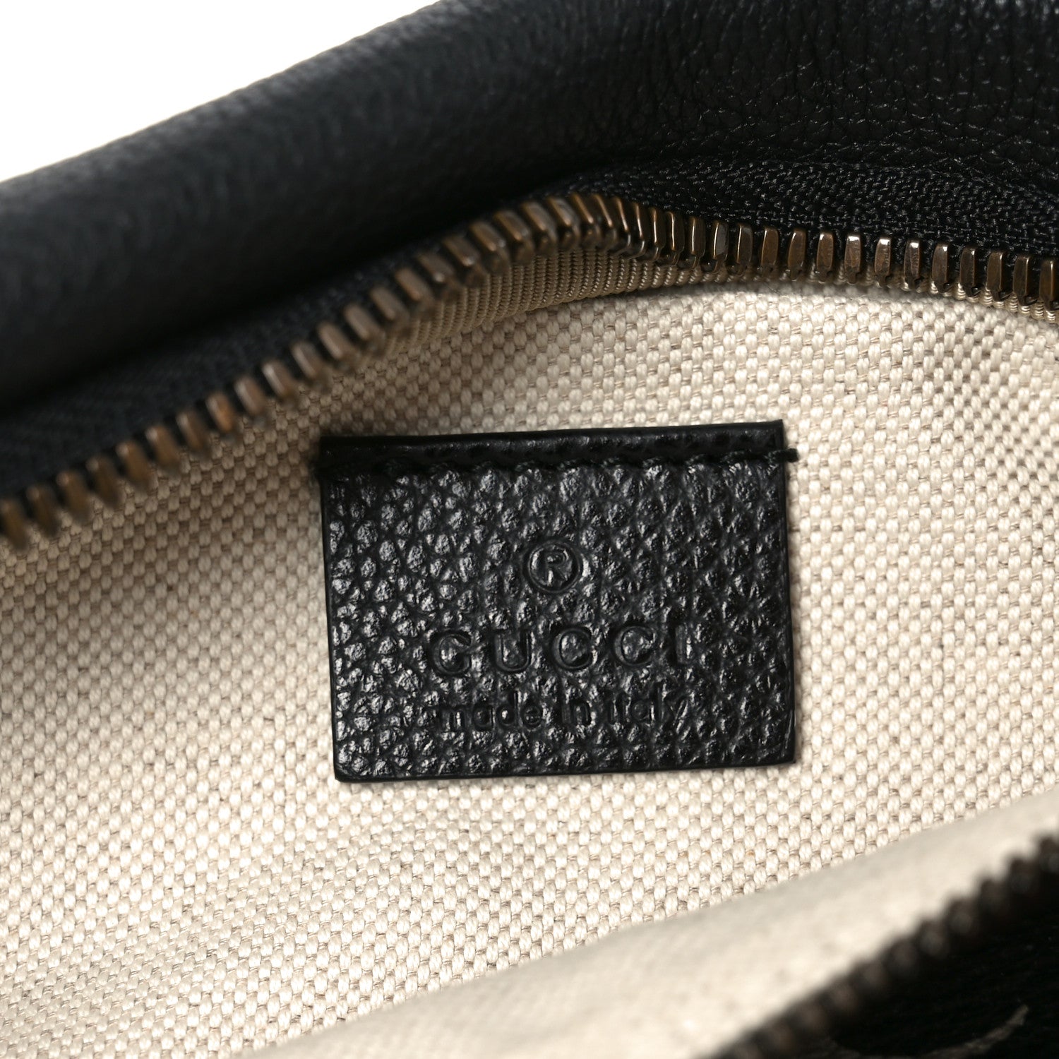 Grained Calfskin Logo Belt Bag Black