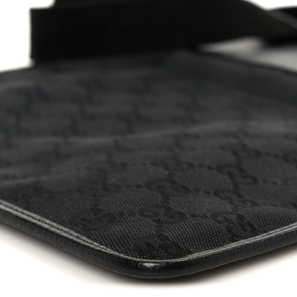 GG Monogram Messenger Crossbody Bag Black