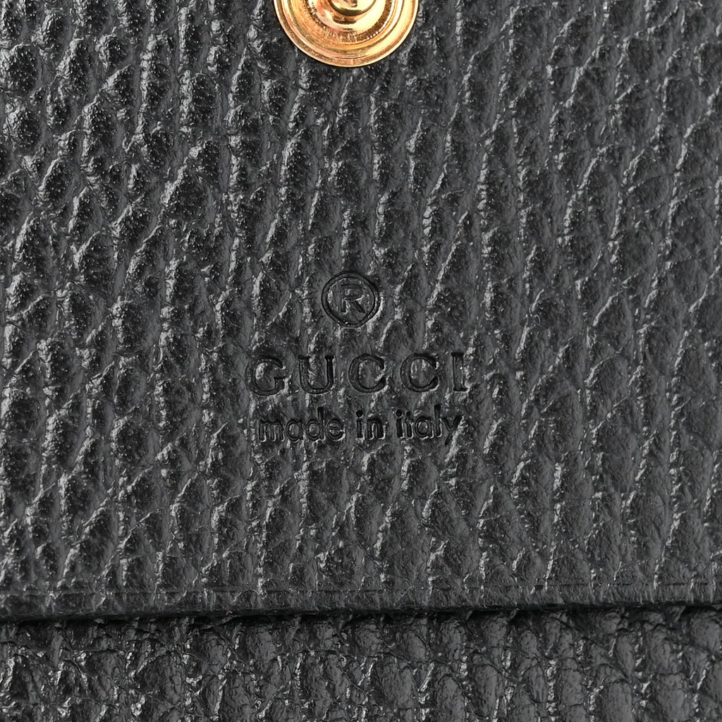 Pebbled Calfskin GG Marmont  Case Black