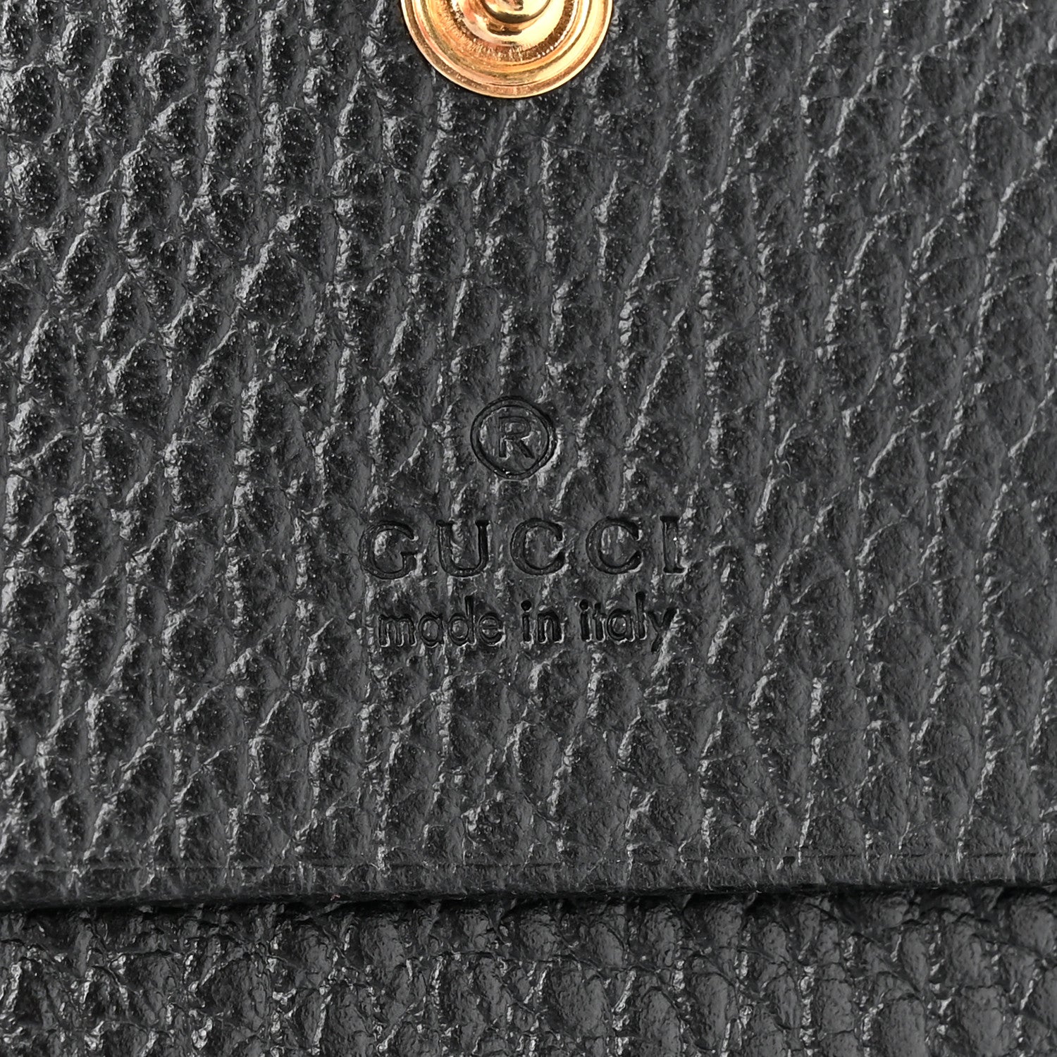 Pebbled Calfskin GG Marmont  Case Black