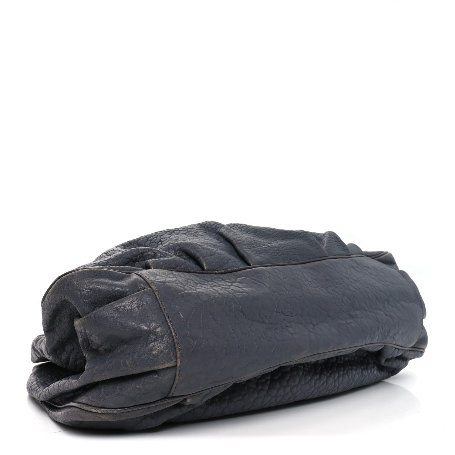 Crinkled Lambskin Mia Tote Blue