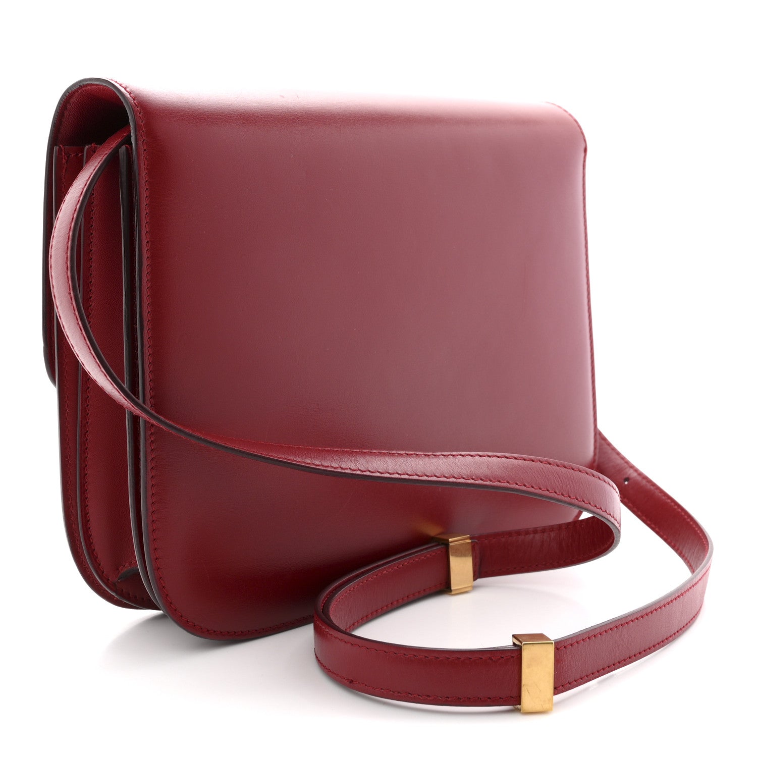 Box Calfskin Medium Classic Box Flap Bag Red