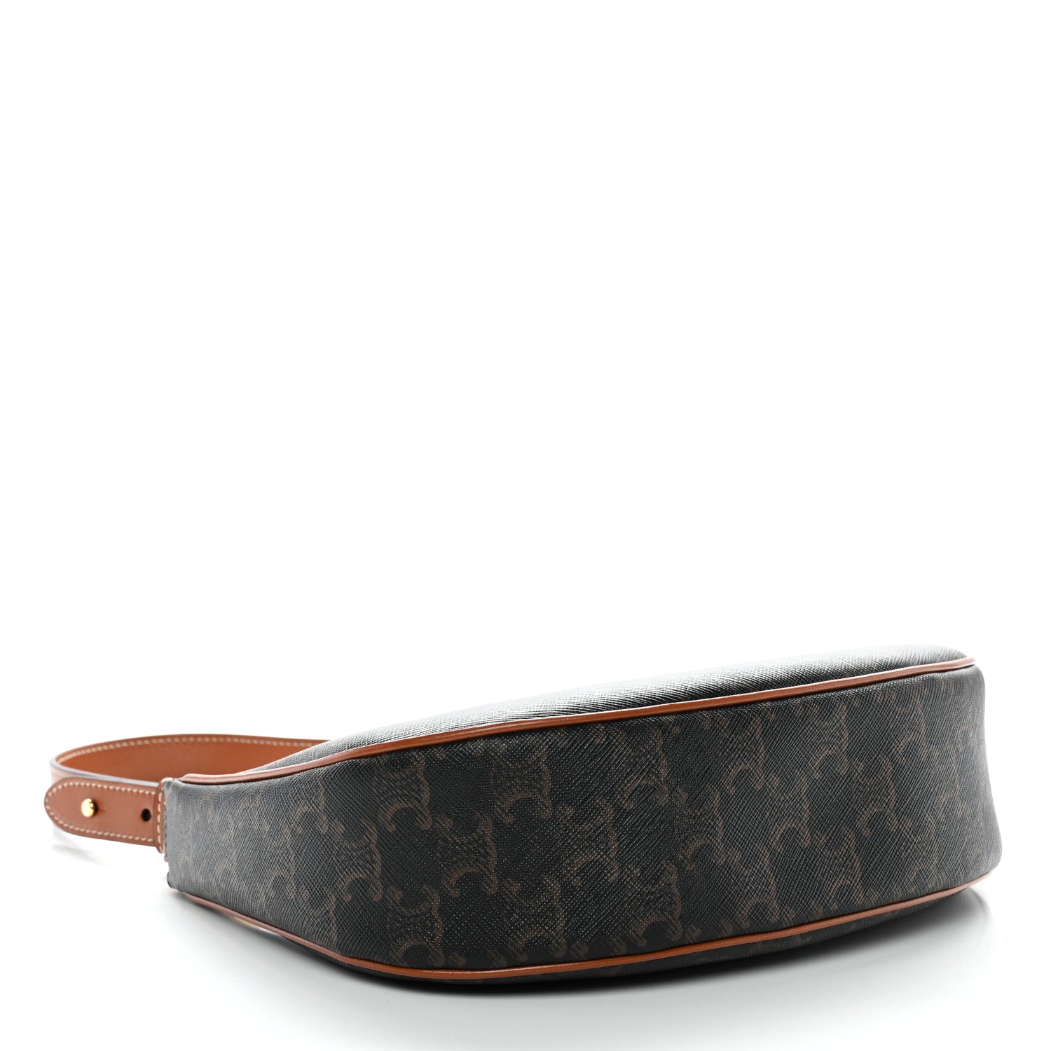 Triomphe Canvas Calfskin Ava Shoulder Bag Tan