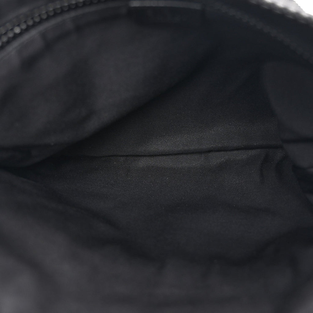 Nylon Monogram Small Flat Messenger Bag Black