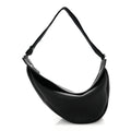 Grained Calfskin Large Slouchy Banana Bag Black