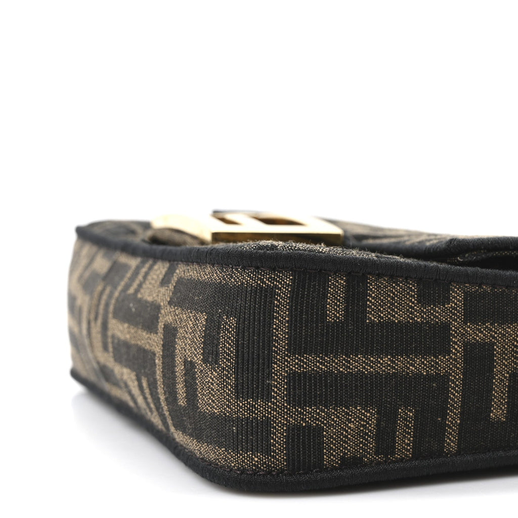 Fabric Jacquard FF 1974 Mini Baguette Tobacco Moro Black