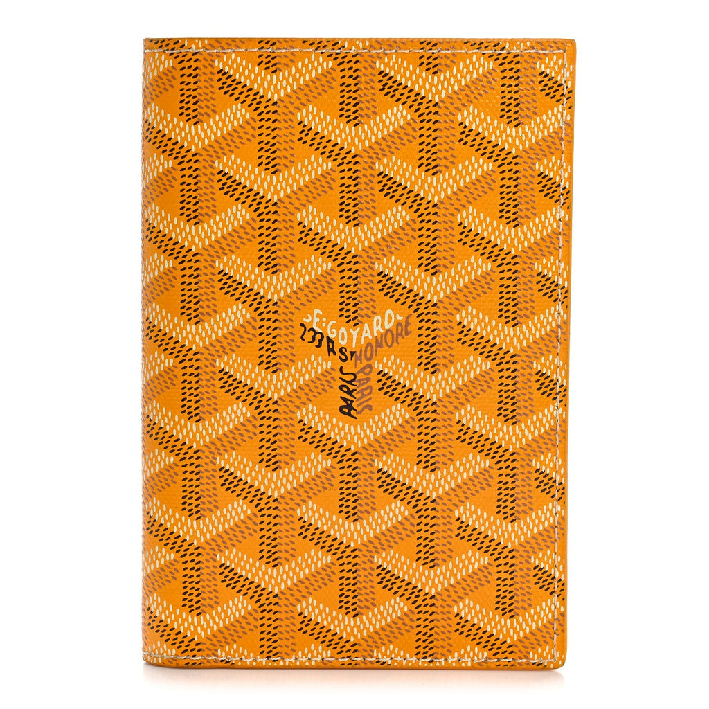 Goyardine Grenelle Passport Wallet Yellow