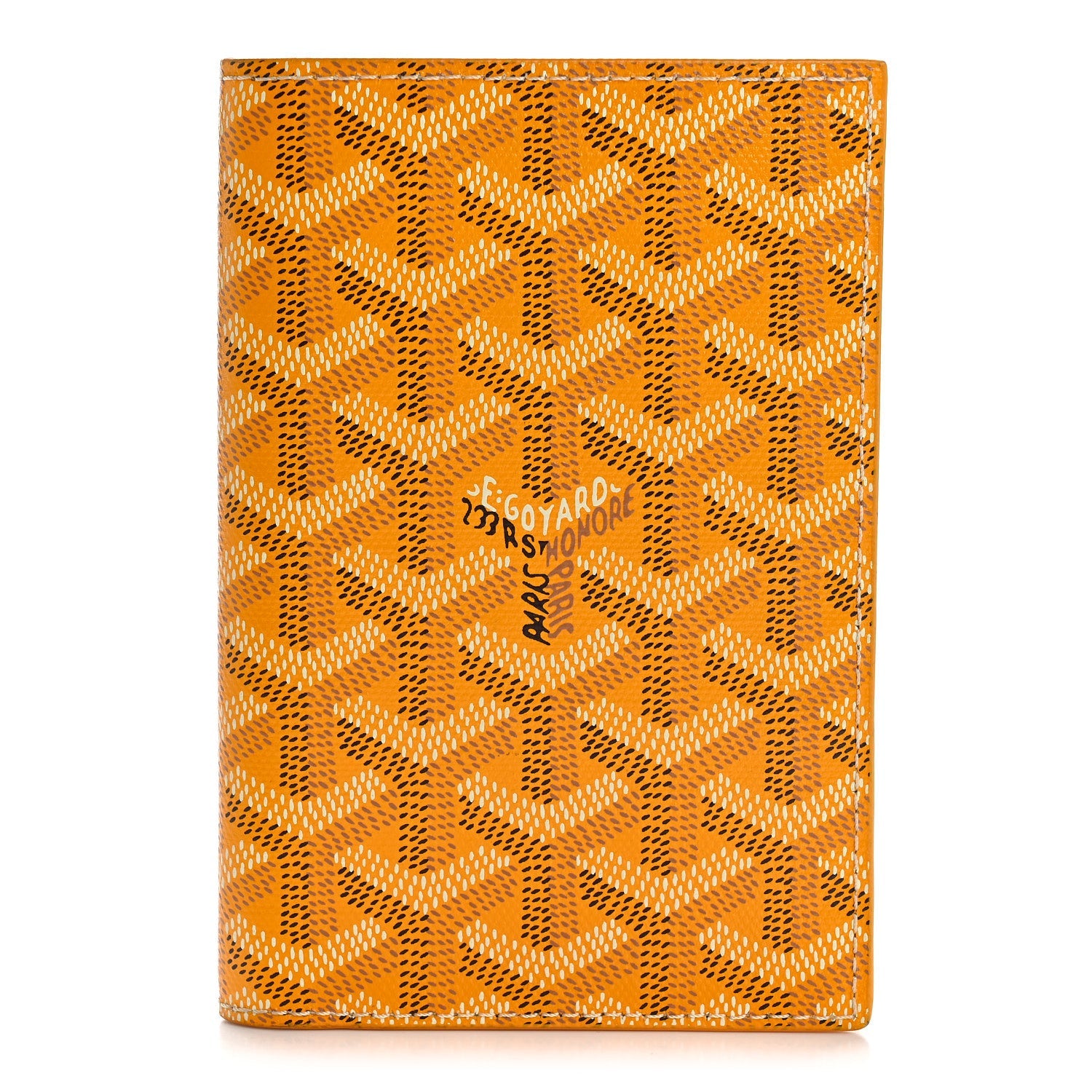 Goyardine Grenelle Passport Wallet Yellow