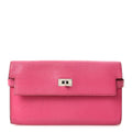 Chevre Mysore Kelly Longue Wallet Rose Shocking