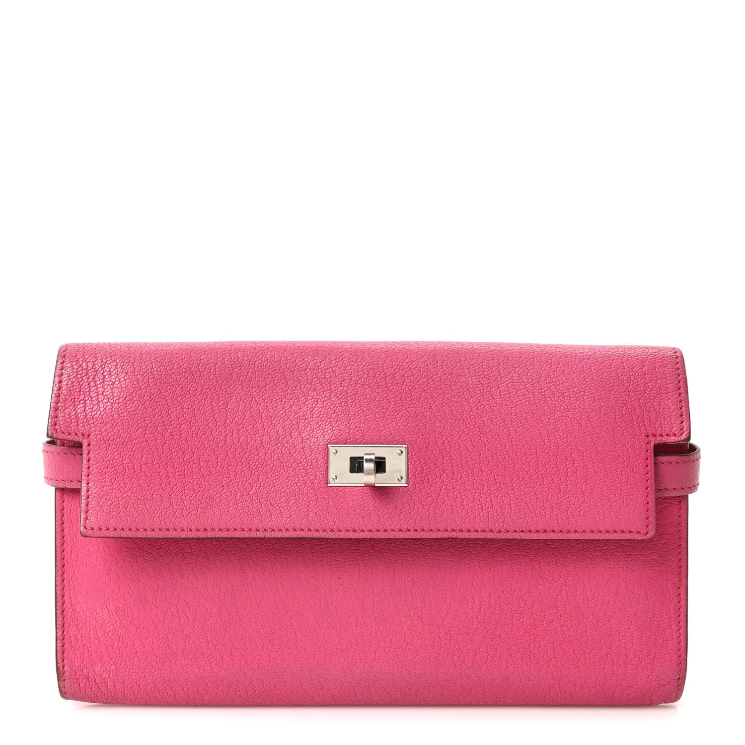 Chevre Mysore Kelly Longue Wallet Rose Shocking