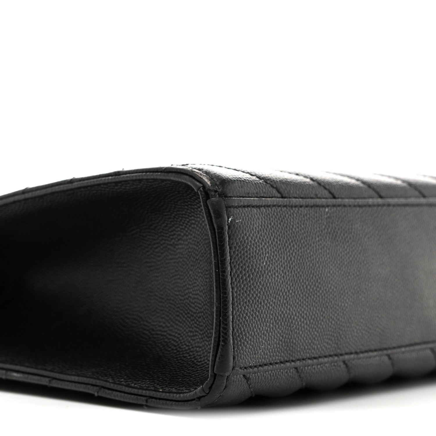 Grain De Poudre Matelasse Chevron Large Monogram Satchel Black