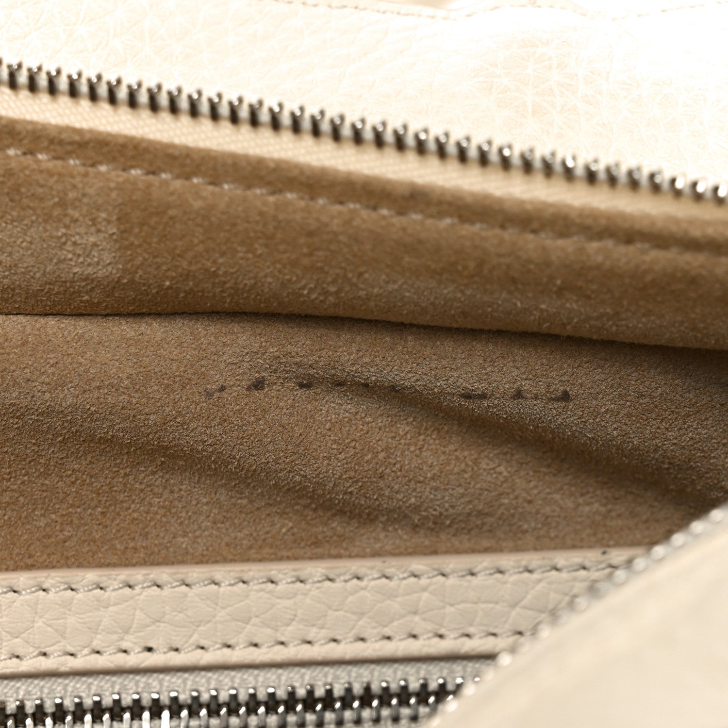 Grained Calfskin Medium Portfolio Tote Ivory