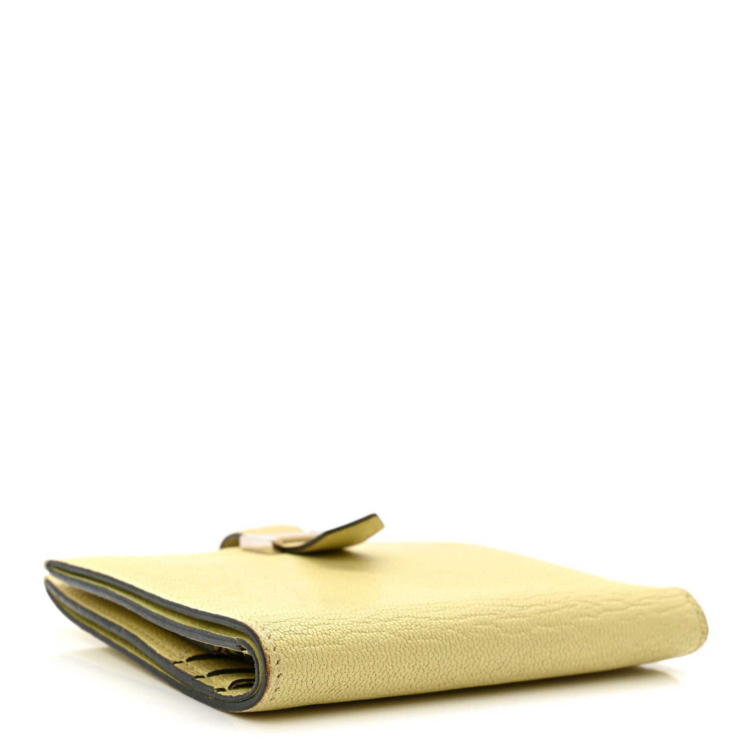 Chevre Mysore Bearn  Holder Wallet Jaune Bourgeon