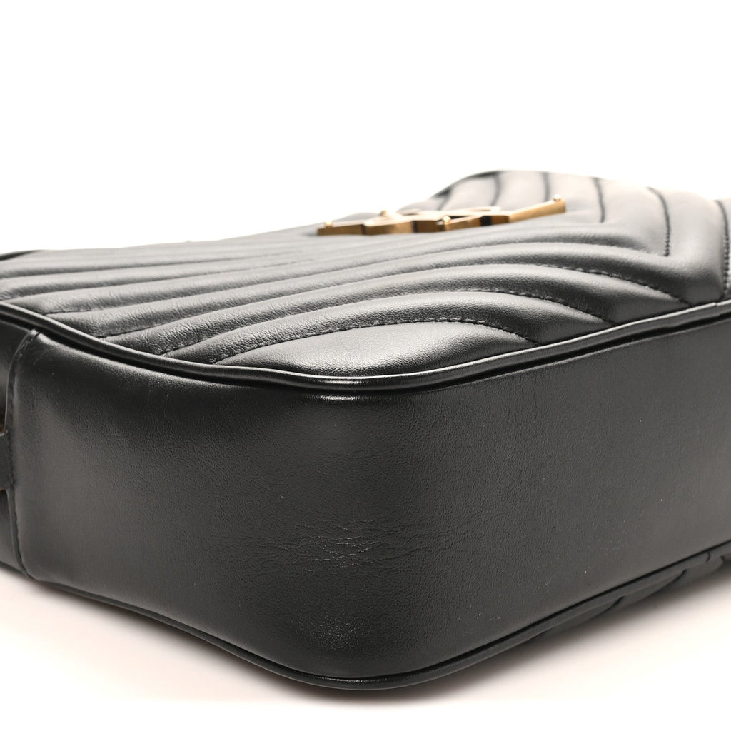 Calfskin Matelasse Monogram Lou Camera Bag Black