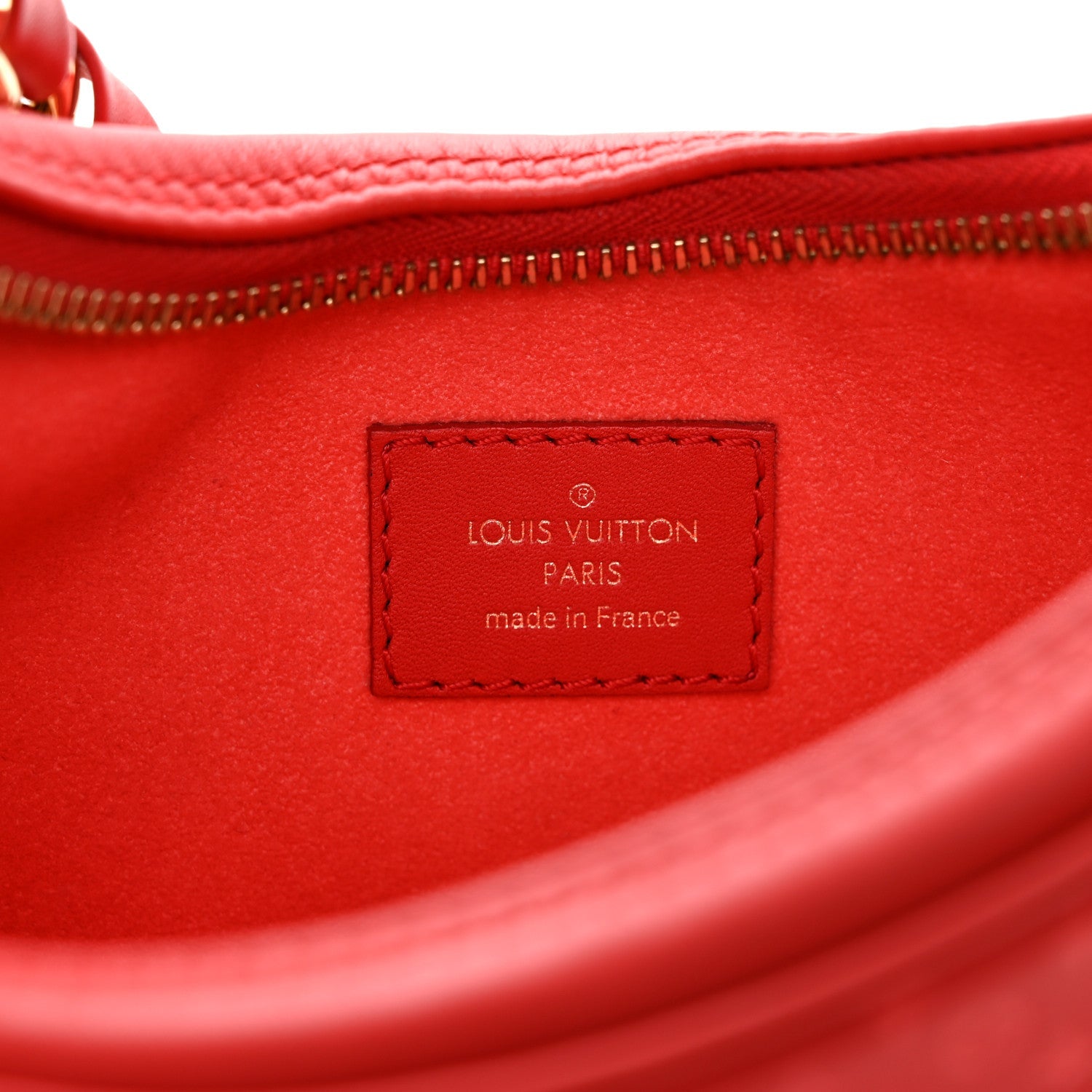 Calfskin Nanogram Embossed Loop PM Rouge