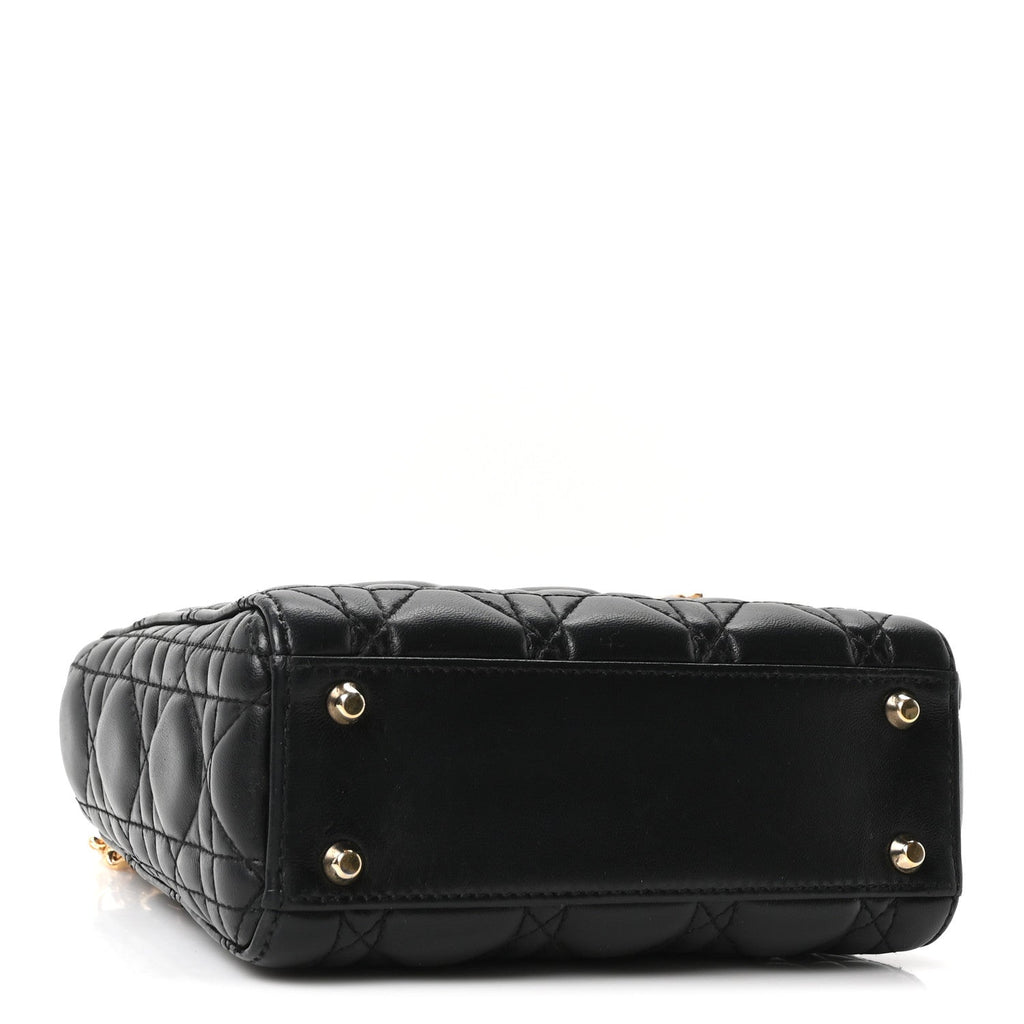 Lambskin Cannage Mini Lady Dior Black