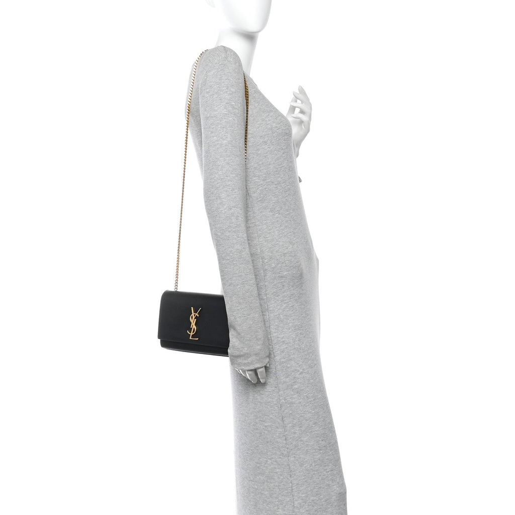 Grain De Poudre Small Monogram Kate Satchel Black
