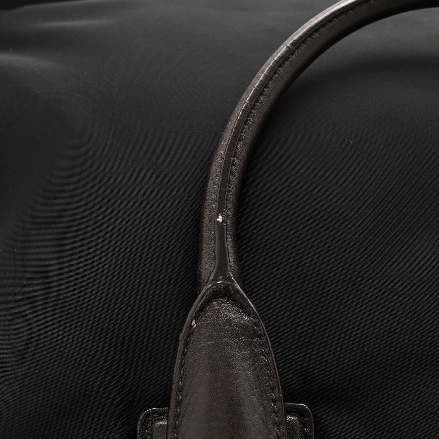 Tessuto Nylon Double Zip Logo Tote Black