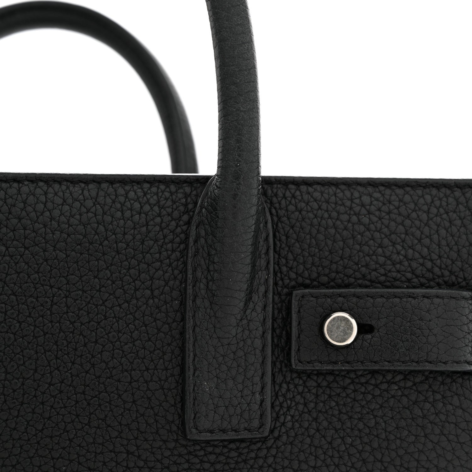 Grained Calfskin Nano Sac De Jour Souple Black