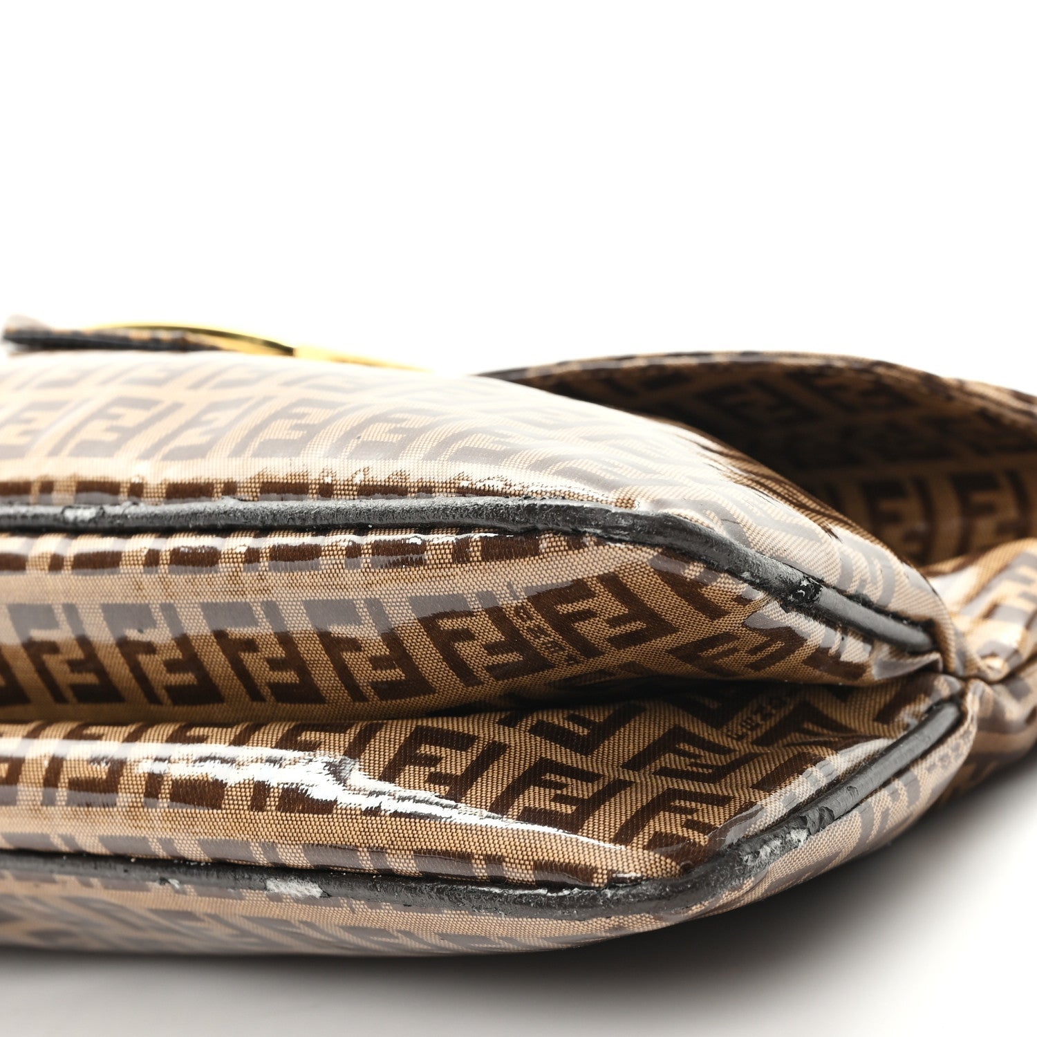 Vinyl Zucchino Baguette Double Flap Tobacco