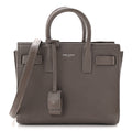 Grained Calfskin Baby Sac De Jour Fog