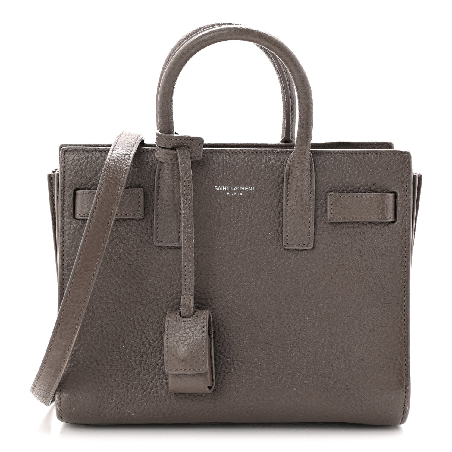 Grained Calfskin Baby Sac De Jour Fog