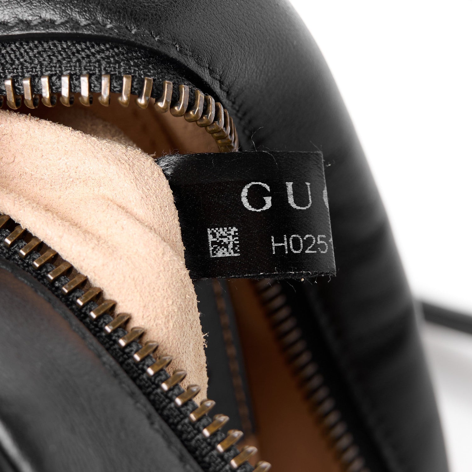 Calfskin Matelasse Mini GG Marmont Chain Shoulder Bag Black
