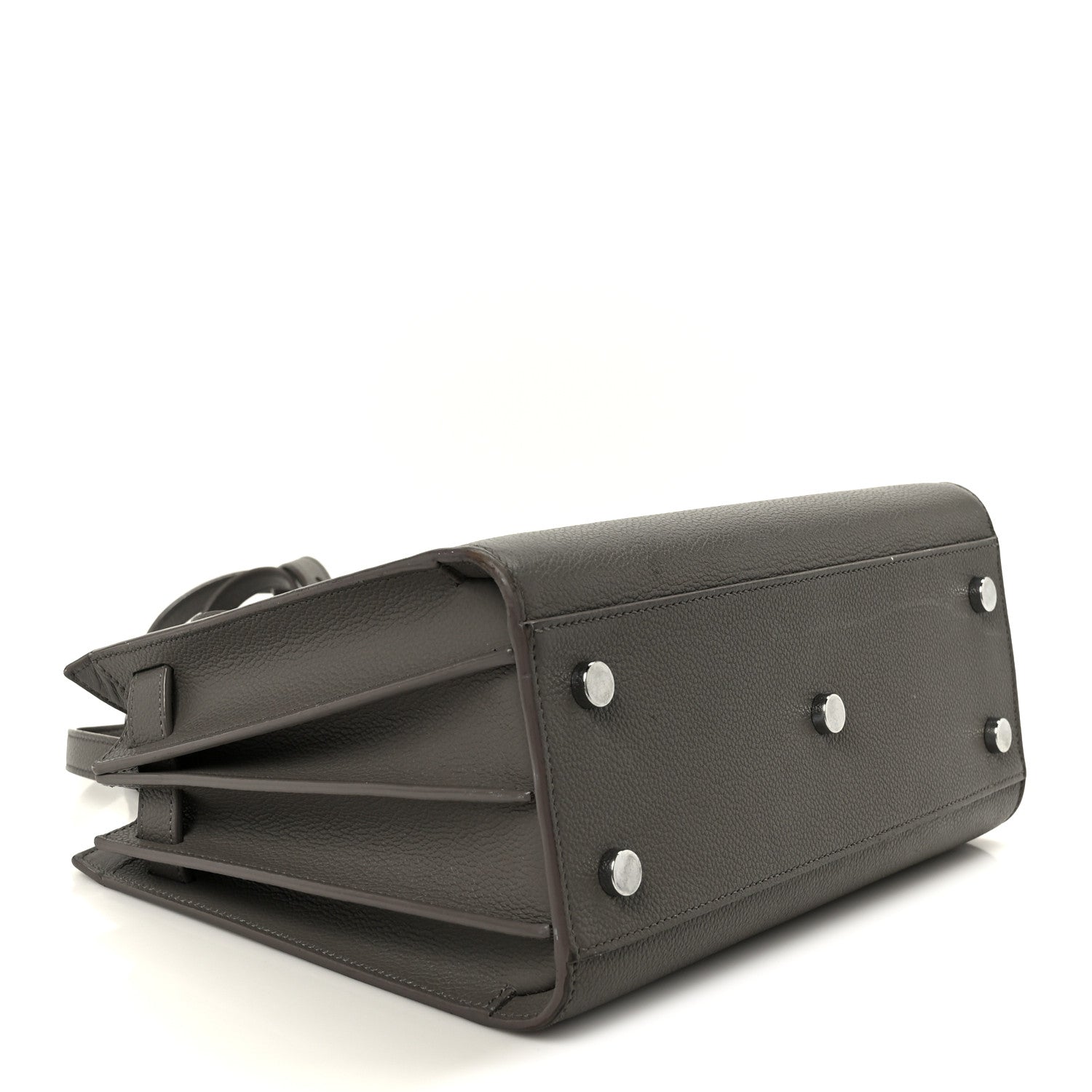Grained Calfskin Baby Sac De Jour Fog
