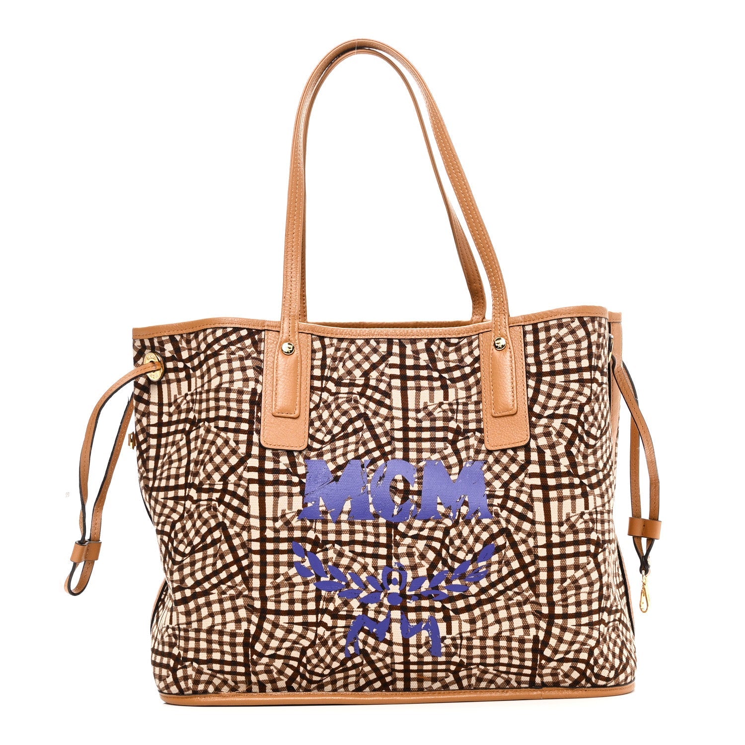 Visetos Medium Liz Reversible Shopper Tote Cognac