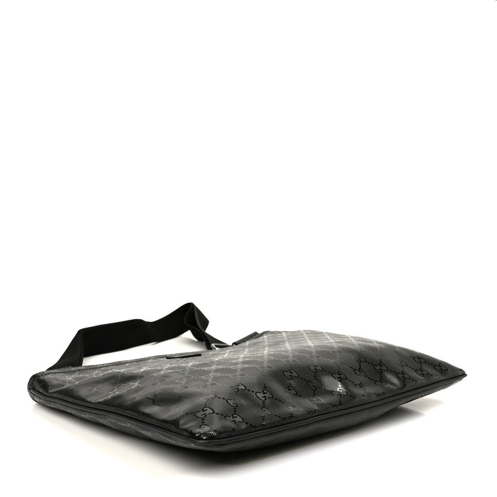 Imprime Monogram Medium Flat Messenger Bag Black