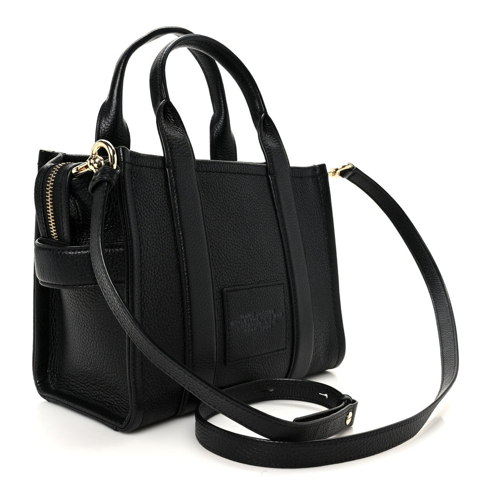 Grained Calfskin Small The Tote Bag Black