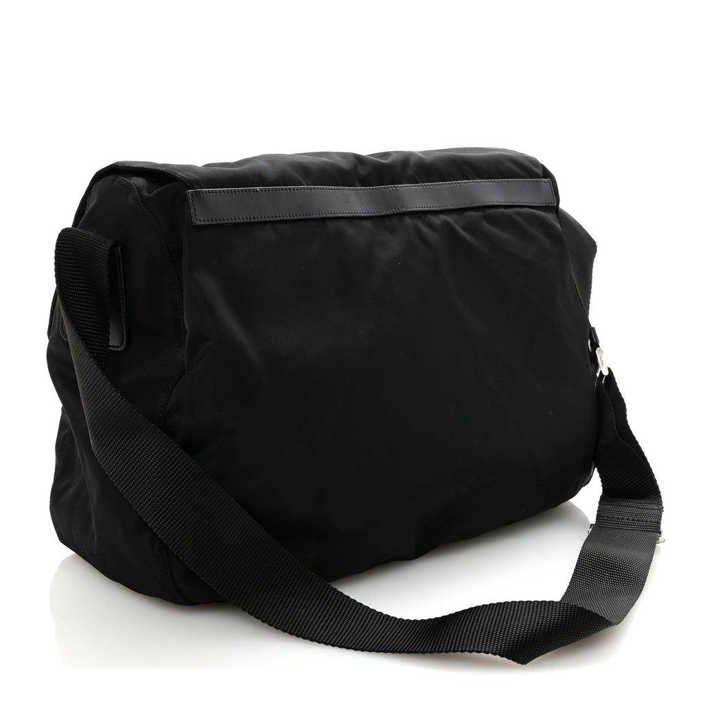 Nylon Vela Sport Messenger Bag Black