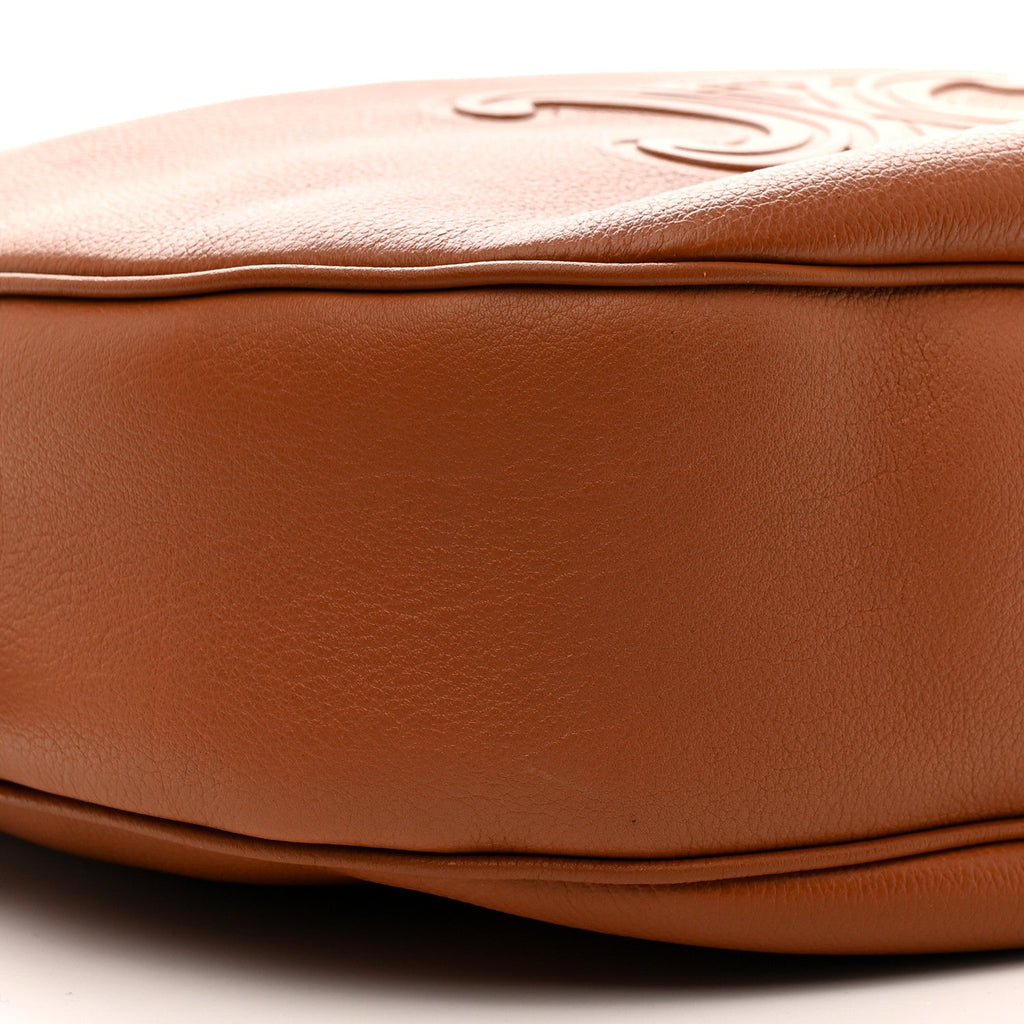 Supple Calfskin Medium Triomphe Heloise Shoulder Bag Tan