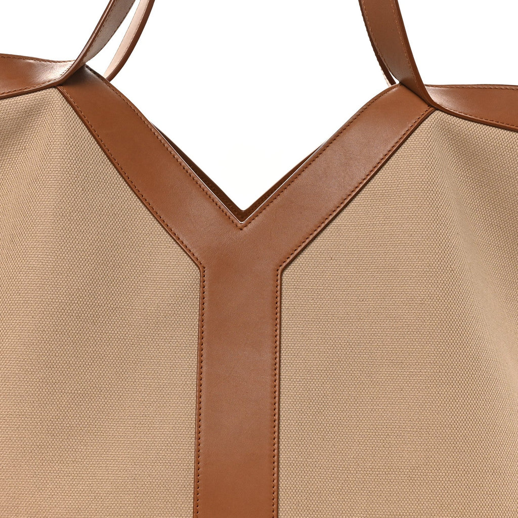 Canvas Calfskin Y Tote Desert Dust Brick