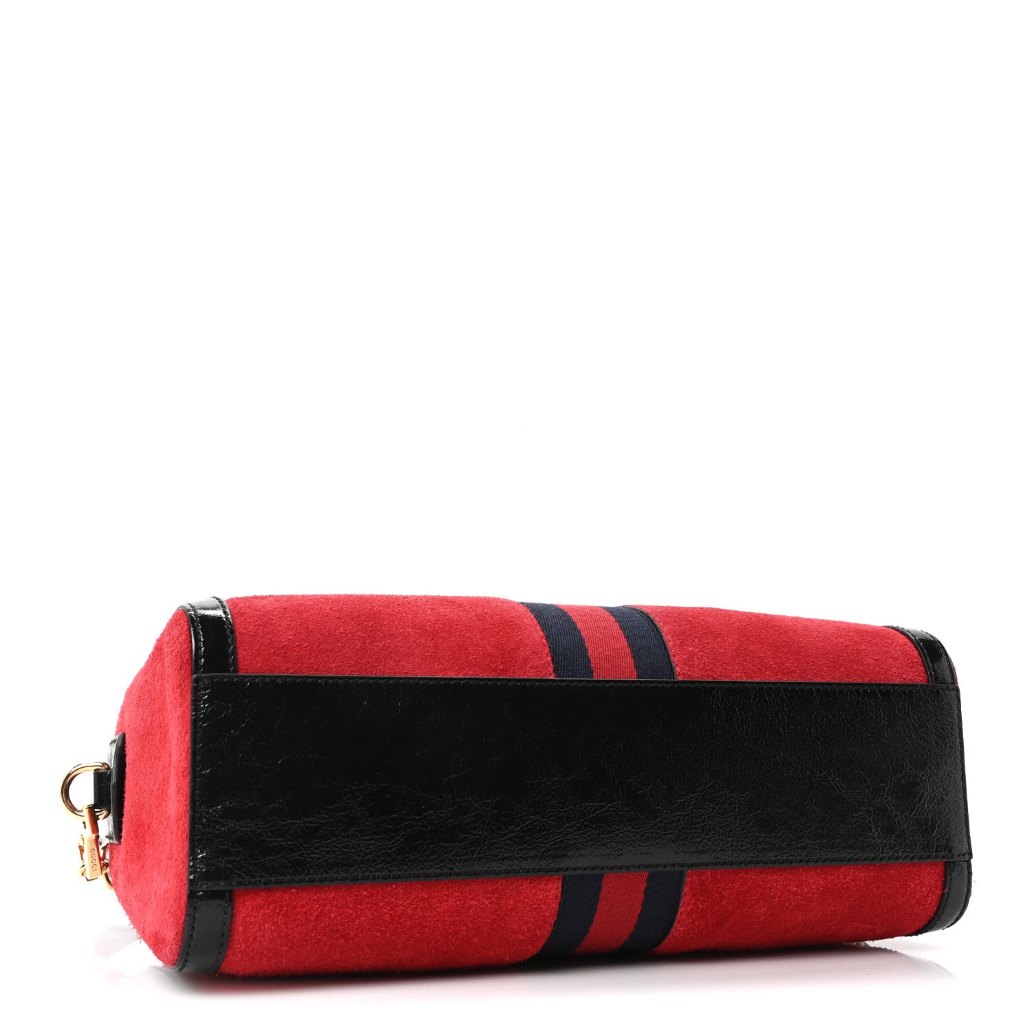 Suede Patent Web Medium Ophidia Boston Hibiscus Red Black