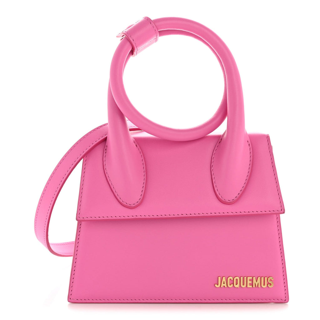Smooth Calfskin Le Chiquito Noeud Neon Pink