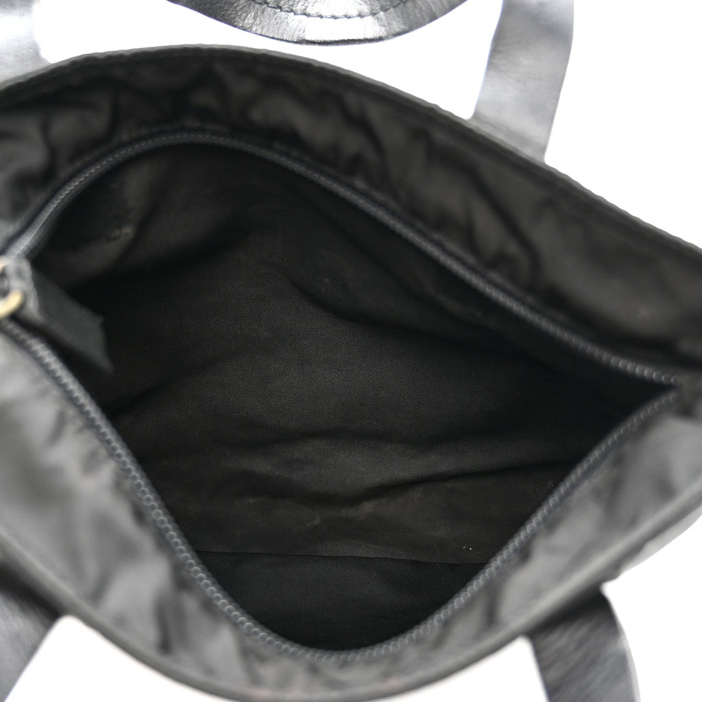 Tessuto Nylon Mini Shopping Tote Black